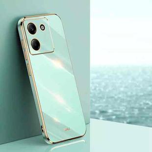 For Xiaomi Poco M7 Pro 5G XINLI Straight Edge 6D Electroplate TPU Phone Case(Mint Green)