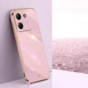For Xiaomi Poco M7 Pro 5G XINLI Straight Edge 6D Electroplate TPU Phone Case(Cherry Purple)