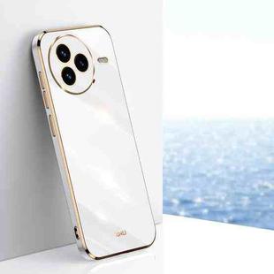For Xiaomi Civi 5 Pro XINLI Straight Edge 6D Electroplate TPU Phone Case(White)