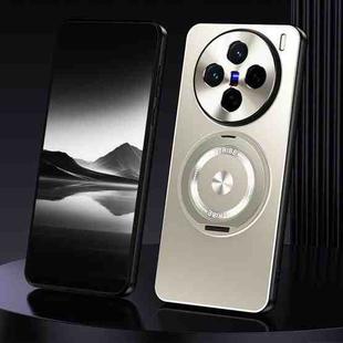 For vivo X200 Rotating Holder Frosted Metal Phone Case(Titanium)