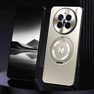 For vivo X200 Pro Rotating Holder Frosted Metal Phone Case(Titanium)