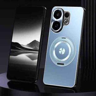 For vivo S30 Rotating Holder Frosted Metal Phone Case(Blue)
