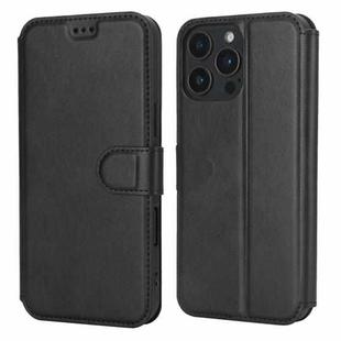 For iPhone 16 Pro Max Shockproof PU + TPU Leather Phone Case(Black)