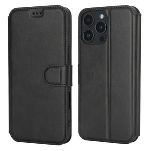 For iPhone 16 Pro Shockproof PU + TPU Leather Phone Case(Black)