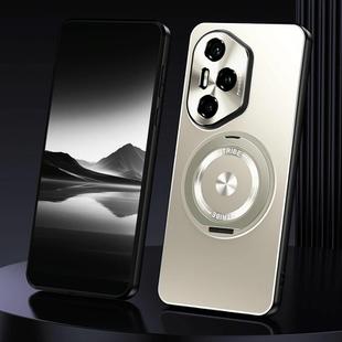 For Honor 300 Pro Rotating Holder Frosted Metal Phone Case(Titanium)