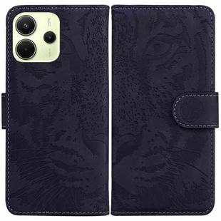For Redmi Note 14 4G 163.25mm Tiger Embossing Pattern Leather Phone Case(Black)