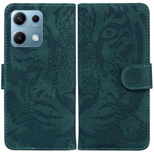 For Redmi Note 14S 4G Tiger Embossing Pattern Leather Phone Case(Green)