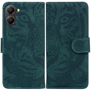 For Redmi Turbo 4 / Xiaomi Poco X7 Pro Tiger Embossing Pattern Leather Phone Case(Green)