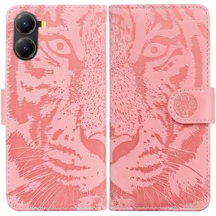 For Redmi Turbo 4 / Xiaomi Poco X7 Pro Tiger Embossing Pattern Leather Phone Case(Pink)