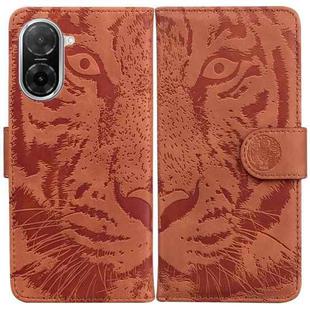 For Redmi A5 4G 171.7mm Tiger Embossing Pattern Leather Phone Case(Brown)