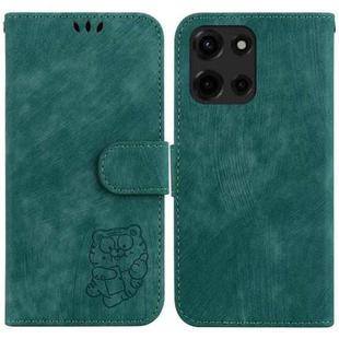 For Motorola Moto G 5G 2025 Little Tiger Embossed Leather Phone Case(Green)