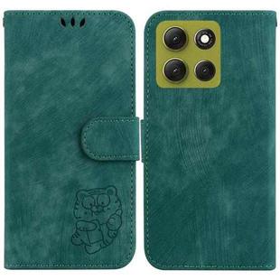 For Motorola Moto G86 5G Little Tiger Embossed Leather Phone Case(Green)