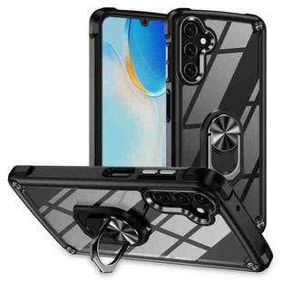 For Samsung Galaxy A36 5G TPU + PC Lens Protection Phone Case with Ring Holder(Black)