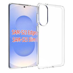 For Samsung Galaxy S25 Edge 5G Waterproof Texture TPU Phone Case(Transparent)