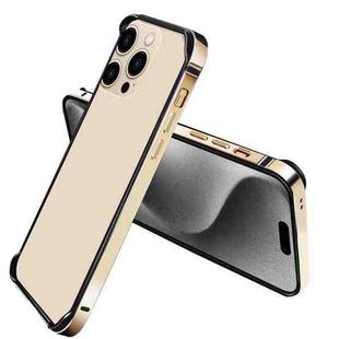 For iPhone 13 Pro TPU + Aluminum Alloy Frame Phone Case(Gold)