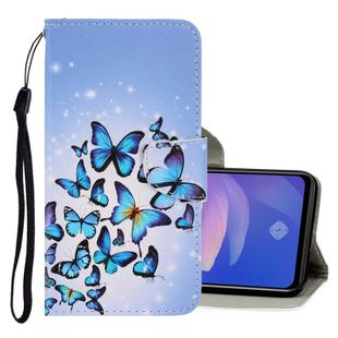 For Vivo S1 Pro 3D Colored Drawing Horizontal Flip PU Leather Case with Holder & Card Slots & Wallet(Multiple Butterflies)