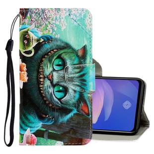 For Vivo Y17 / Y12 / Y15 3D Colored Drawing Horizontal Flip PU Leather Case with Holder & Card Slots & Wallet(Green Eyes)