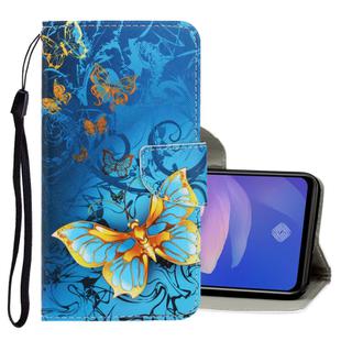 For Vivo Y17 / Y12 / Y15 3D Colored Drawing Horizontal Flip PU Leather Case with Holder & Card Slots & Wallet(Jade Butterfly)