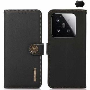 For Xiaomi 15T 5G KHAZNEH Custer Texture RFID Genuine Leather Phone Case(Black)