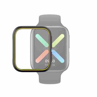 For OPPO Watch 46mm Smart Watch TPU Protective Case, Color:Black+Yellow
