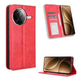 For Xiaomi Poco F7 Pro 5G / F7 Ultra Magnetic Buckle Retro Texture Leather Phone Case(Red)