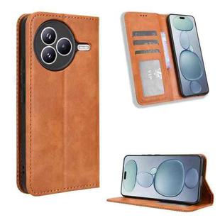 For Xiaomi Civi 5 Pro 5G Magnetic Buckle Retro Texture Leather Phone Case(Brown)