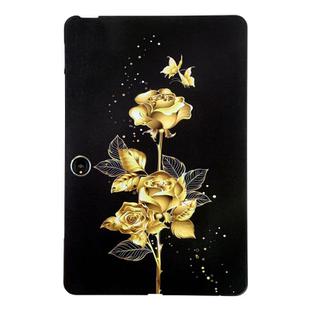 For OnePlus Pad Go Color Painting Pattern Smart Tablet TPU Case(Golden Rose)