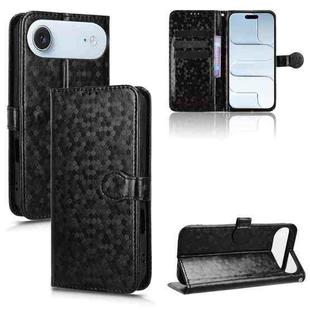 For iPhone Air Honeycomb Dot Texture Leather Phone Case(Black)
