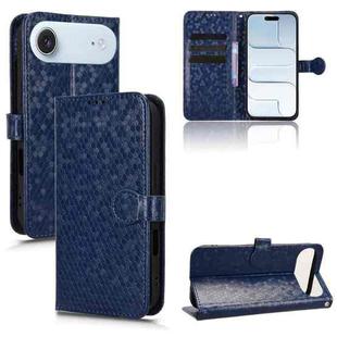 For iPhone Air Honeycomb Dot Texture Leather Phone Case(Blue)