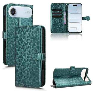For iPhone Air Honeycomb Dot Texture Leather Phone Case(Green)