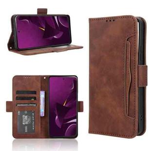 For Xiaomi Poco M7 Pro 5G Skin Feel Calf Texture Card Slots Leather Phone Case(Brown)