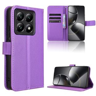 For Xiaomi 14T Diamond Texture Leather Phone Case(Purple)