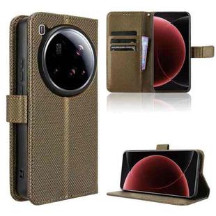 For Xiaomi 15 Ultra Diamond Texture Leather Phone Case(Brown)