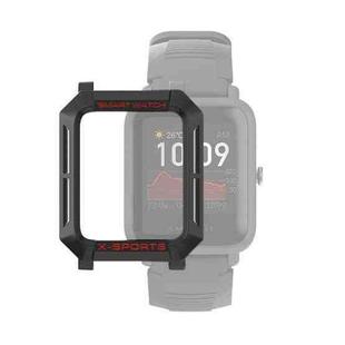 For Huami Amazfit Bip Lite Version 1S / Bip S Smart Watch TPU Protective Case, Color:Black+Grey Red