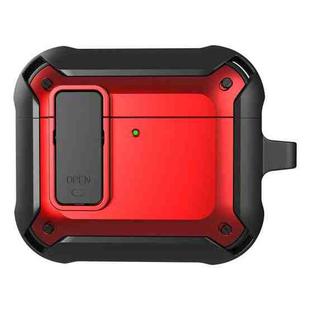 For AirPods 4 Bumblebee Bluetooth Earphone Silicone Protective Case(Black Red)