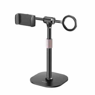 Yesido C297 Dual-use Live Broadcast Desktop Stand Metal Spring Clip / Magnetic Ring(Black)