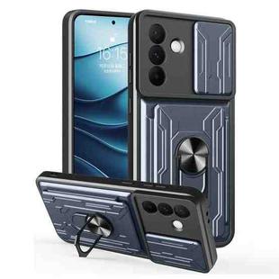 For Samsung Galaxy A56 5G Sliding Camshield TPU+PC Phone Case with Card Slot(Grey)