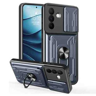 For Samsung Galaxy A36 5G Sliding Camshield TPU+PC Phone Case with Card Slot(Grey)