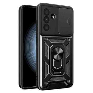 For Samsung Galaxy A36 5G Sliding Camera Cover Design TPU+PC Phone Case(Black)