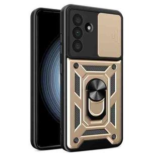 For Samsung Galaxy A36 5G Sliding Camera Cover Design TPU+PC Phone Case(Gold)
