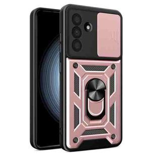 For Samsung Galaxy A36 5G Sliding Camera Cover Design TPU+PC Phone Case(Rose Gold)