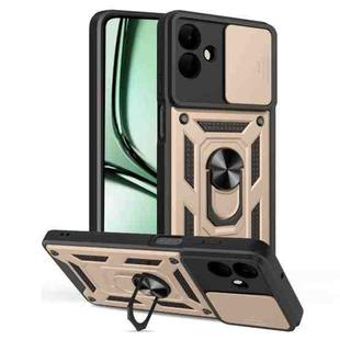 For Samsung Galaxy A07 4G Sliding Camera Cover Design TPU+PC Phone Case(Gold)