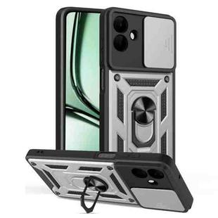 For Samsung Galaxy A07 4G Sliding Camera Cover Design TPU+PC Phone Case(Silver)