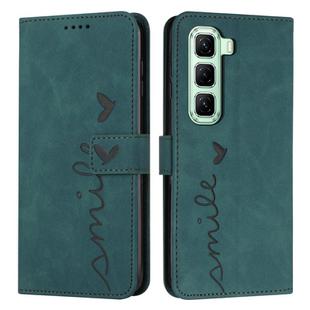 For Infinix Hot 50 5G Skin Feel Heart Embossed Leather Phone Case(Green)