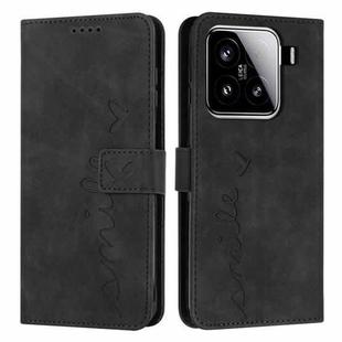 For Xiaomi 15 Skin Feel Heart Embossed Leather Phone Case(Black)