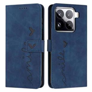 For Xiaomi 15 Pro Skin Feel Heart Embossed Leather Phone Case(Blue)