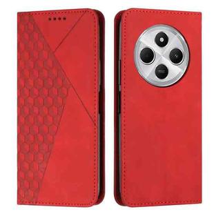 For Redmi 14C 4G Diamond Splicing Skin Feel Magnetic Leather Phone Case(Red)