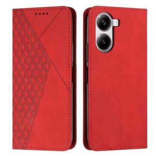 For Redmi Turbo 4 / Xiaomi Poco X7 Pro Diamond Splicing Skin Feel Magnetic Leather Phone Case(Red)