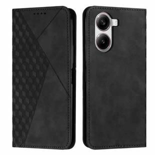 For Redmi Turbo 4 / Xiaomi Poco X7 Pro Diamond Splicing Skin Feel Magnetic Leather Phone Case(Black)