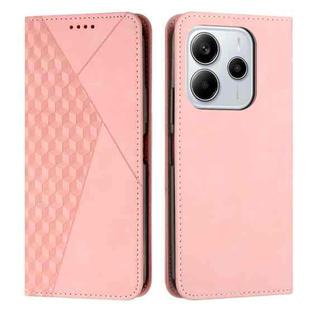 For Redmi Note 14 4G 164.84mm Diamond Splicing Skin Feel Magnetic Leather Phone Case(Rose Gold)